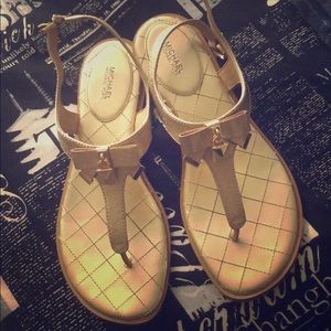 Gold Michael Kors sandals